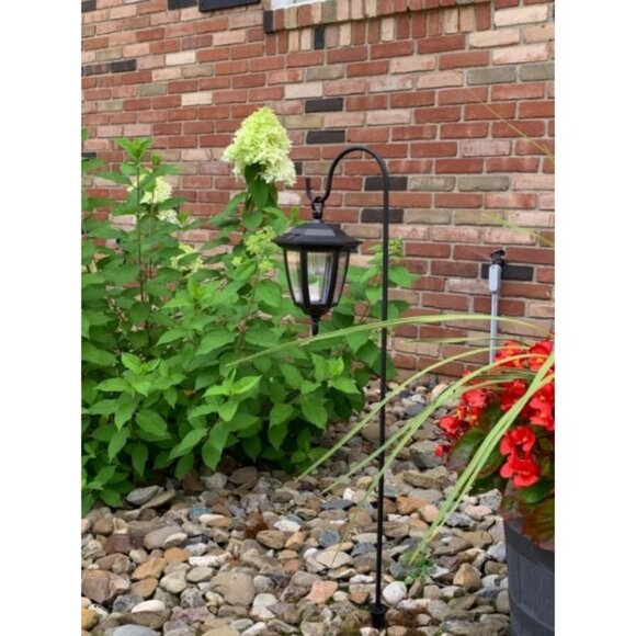 34 Inch Hanging Solar Lights, Shepherd Hook Lights with 2 Shepherd Hooks - Picture 1 of 2